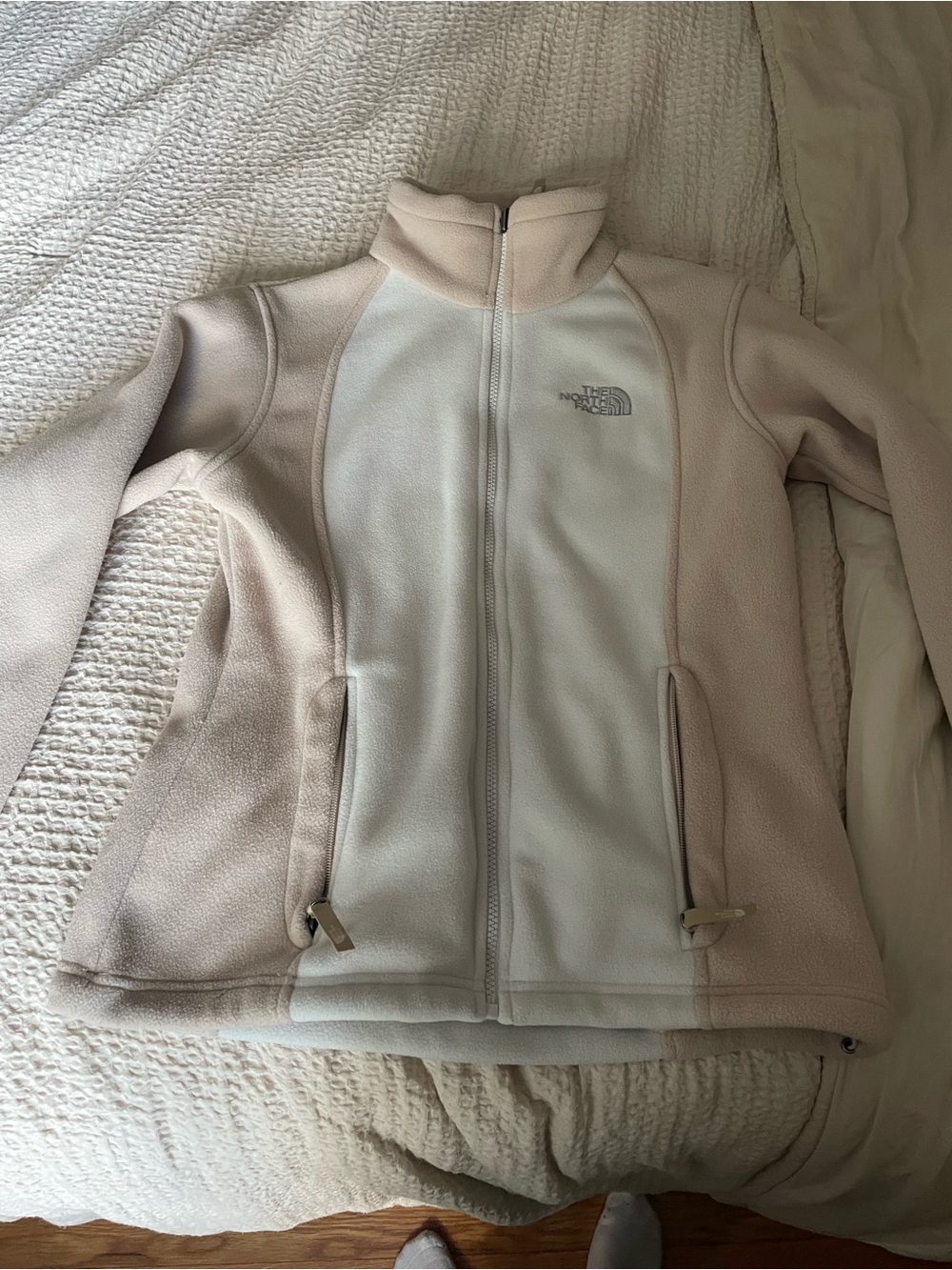 The North Face Women's Two-Tone Cream Beige Fleece Jacket